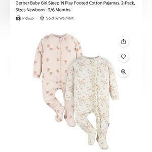 ✨️PRICE DROP✨️ Gerber | Baby Girl Footed Pajamas 2-Pack | 3-6